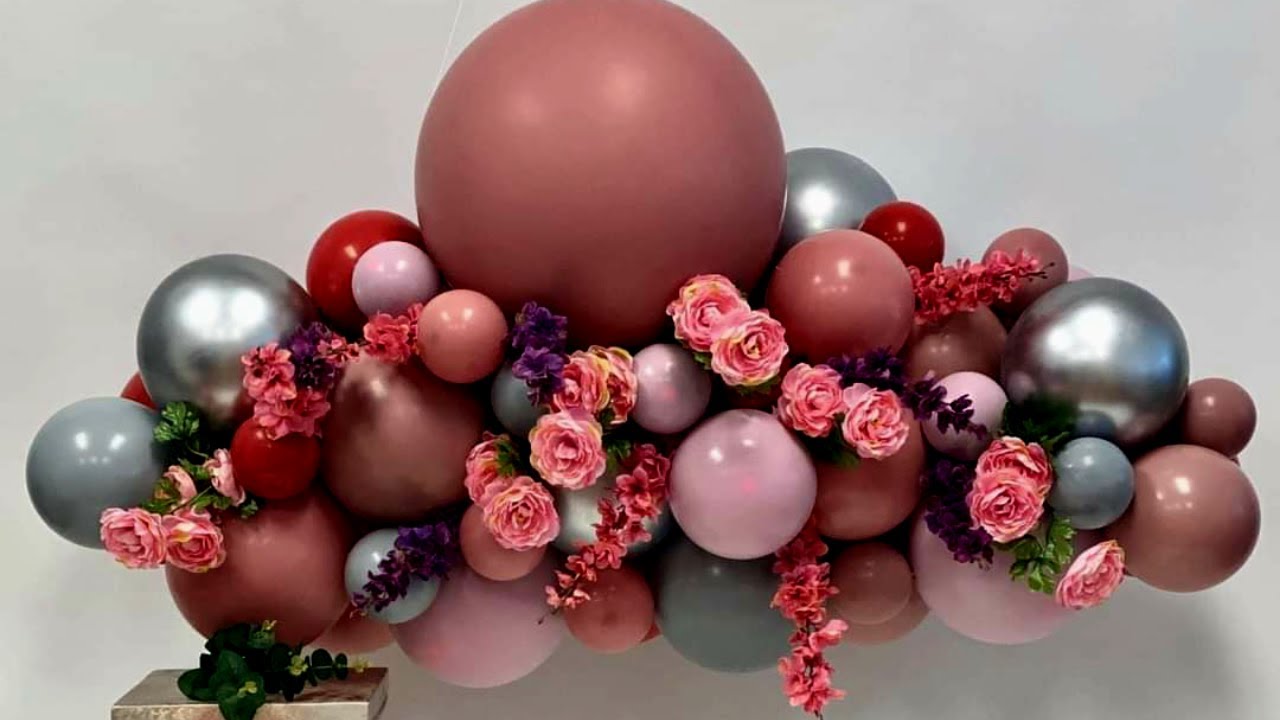 Small Balloon Garland // 4ft Balloon Garland // Double Stuffed Balloon