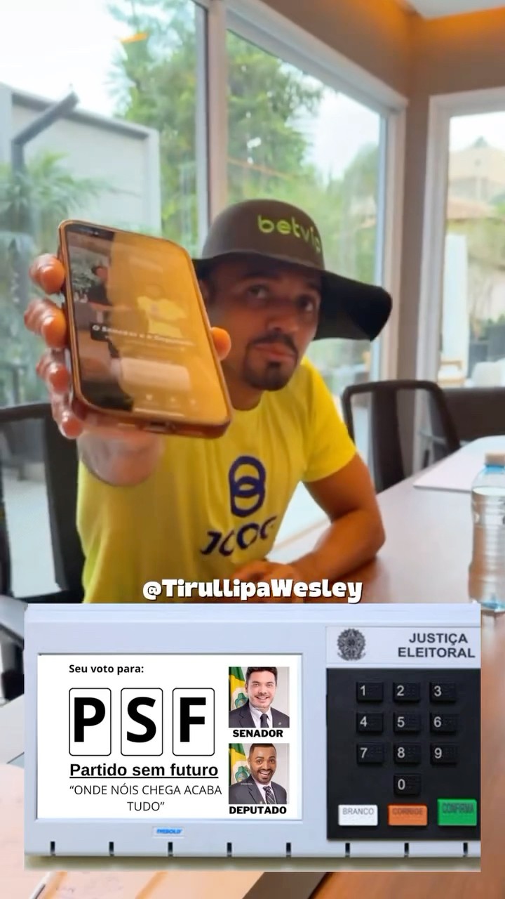 Ws p Senador e Tirú p deputado.  ? #humor #wesleysafadão #tirulipa #memes #comedia