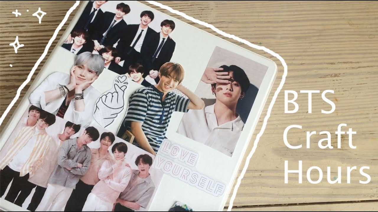 Decorate a new BTS binder with me // study material storage