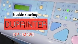 DUPLO I Trouble Shooting I DP-MP420