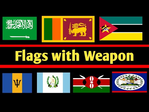 National Flags with Weapon