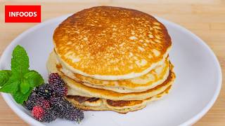 Eggless Pancakes Recipe | How to Make Pancakes without Eggs | Infoods