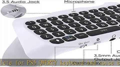 Wireless Controller Keyboard for PS5, Bluetooth 3.0 Mini Portable Gamepad Chatpad with Built-in Spe