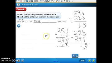 5th Grade Math L 3.10 Patterns with Decimals