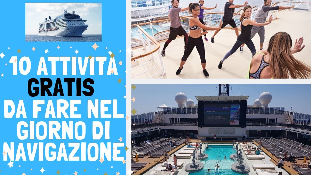🌴 10 attività GRATUITE da fare durante il GIORNO DI NAVIGAZIONE in CROCIERA 🛳