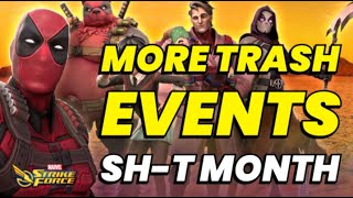 SH-T MONTH & TRASH EVENTS! SAVE RESOURCES! ALL THAT GLITTERS EVENT MATH! MARVEL Strike Force - MSF