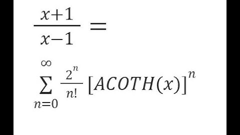 ACOTH Taylor Maclaurin SERIESSUM LINEST POLYNOMIAL REGRESSION Google Sheets or excel