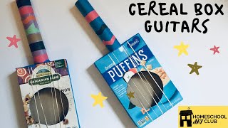 CEREAL BOX GUITARS! Homeschool Art Club!