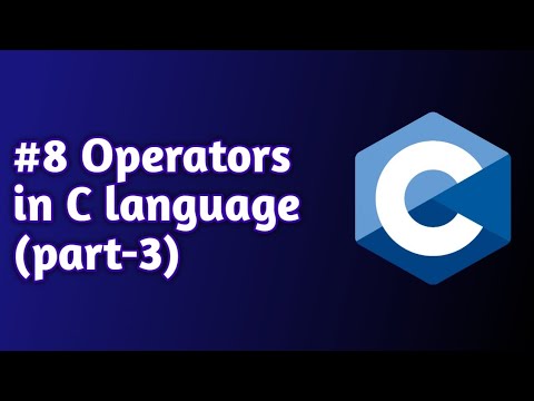 Operators in C (part-3) | C Programming For Beginners - YouTube