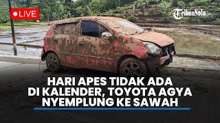 🔴LIVE: Kecelakaan Tunggal di Jalan Bloro Karanganpandan Karanganyar, Toyota Agya Nyemplung Sawah