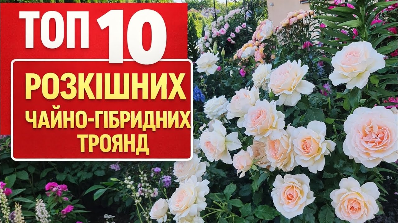Топ 10 найкращих чайно гібридних троянд, які я рекомендую.