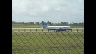 Jetblue flt 872 A320 take off barbados