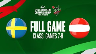 Sweden v Austria | Full Basketball Game | FIBA U16 European Championship 2022