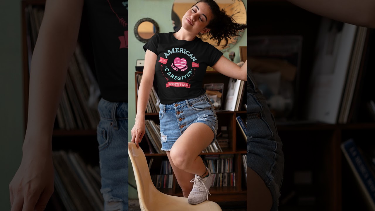 Essential American Caregiver | Caregiver T-Shirt | loveofscrubs.com promo 