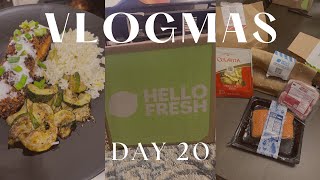 VLOGMAS DAY 20🎥: Hello Fresh Meal | Walnut Crusted Salmon🔥