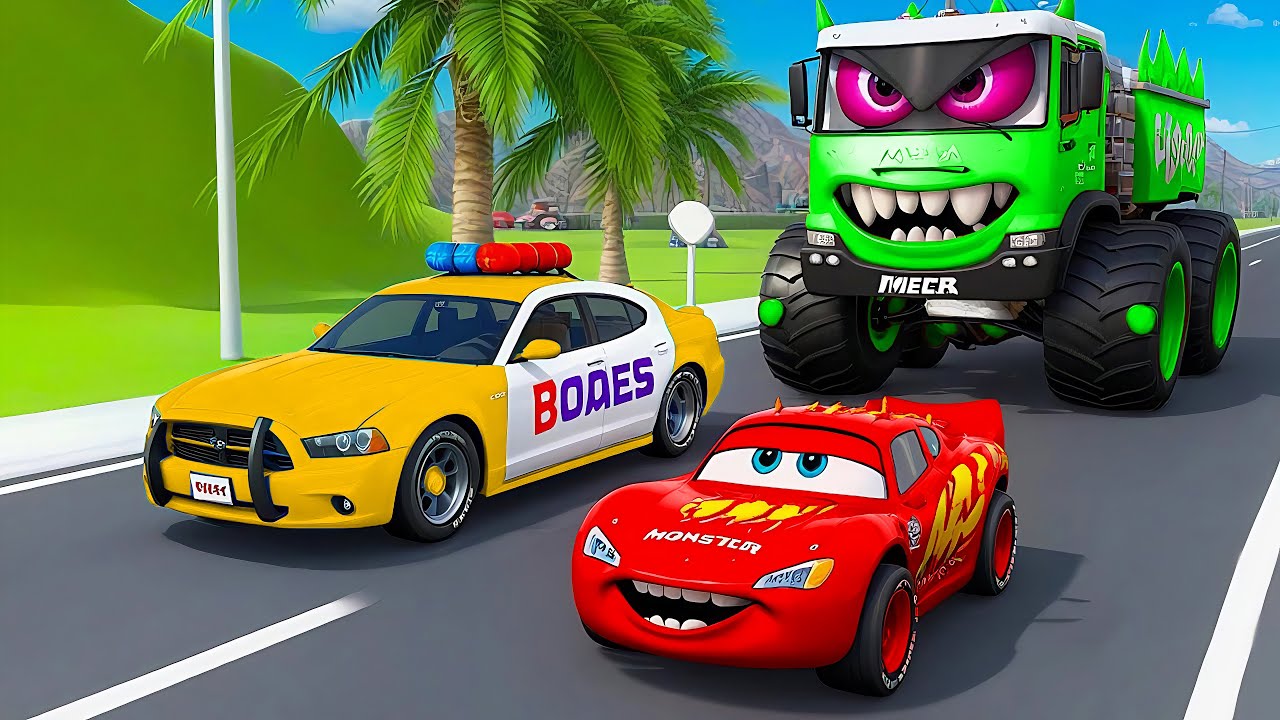 Can Police Car and Mcqueen save the city? Who will be the hero?