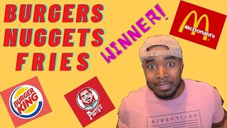McDONALDS VS. BURGER KING VS. WENDYS | FOOD CHALLENGE