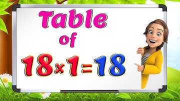 Learn Multiplication table of 18X1=18 | Table of 18 | Multiplication tables | 18 Table #Suddivani.