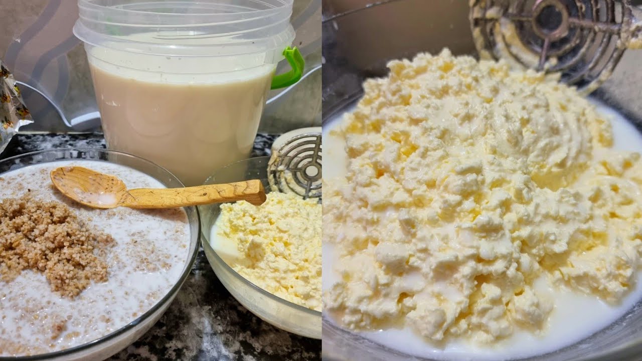 طريقتي ف تحويل الحليب الى اللبن و استخراج السمن( الزبدة البلدية)