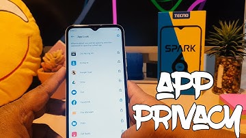 How to set App privacy password for app lock in Tecno Spark 6 Go