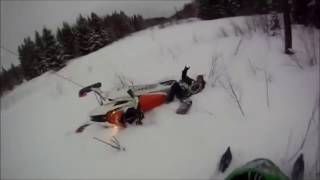 Snowmobile Fail &amp; WIn Compilation 2017 // Snowmobiles Water Skipping Boondocking Fails Crashes #8