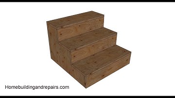 How To Build Three Step Heavy Duty Plywood Stairs