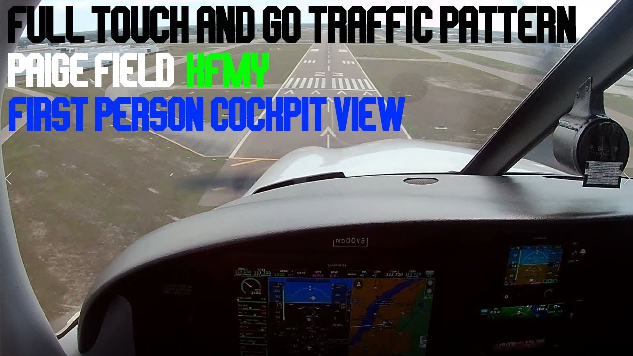 Full Touch and go Traffic Pattern at Paige Field (KFMY) in Ft. Myers Florida