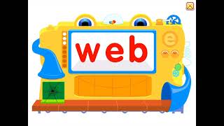 Starfall Learn to Read, short vowel e machine