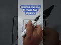 Remove one line to make two squares l Brain test l #shorts #shortsfeed #viral #mathshack