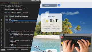 Celebrity Building A Weather App [ASMR Programming] No Talking: Next JS, Tailwind CSS, and Mechanical Keyboard Profile