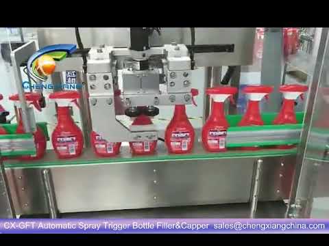 CX-ZG Automatic hand sanitizer trigger spray capping machine - YouTube
