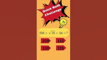 Quick Math Challenge: Can you beat the clock?