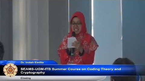 SEAMS-UGM-ITB Summer Course on Coding Theory and Cryptography - Day 10
