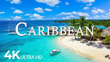 FLYING OVER CARIBBEAN (4K UHD) – Soothing Music Along With Beautiful Nature Video - 4K Video ULTRAHD