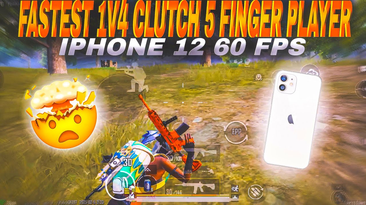 FASTEST 1V4 CLUTCH 5 FINGER PLAYER IN BGMI |IPHONE 12 60 FPS - YouTube