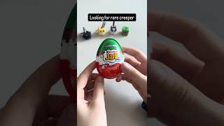 Minecraft kinder joy🤎💚 looking for ￼ rare creeper🩵 #Minecraft #kinderjoy #creeper