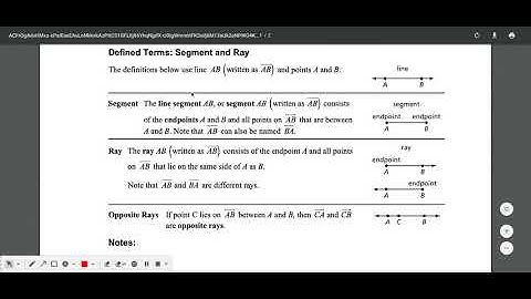 8.1 Notes Video - Points, Lines, and Planes