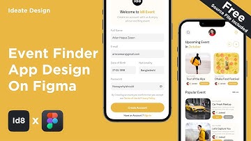 How to Design an App in figma -Event Finder App - Wireframe/UI/UX Design
