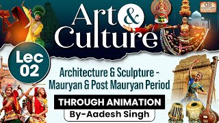 Complete Art and Culture | Lec 2 - Architecture & Sculpture: Mauryan Period | GS History By Aadesh