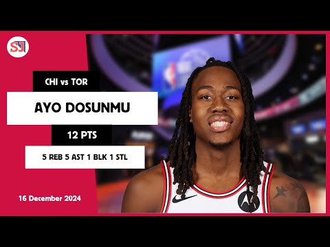 AYO DOSUNMU 12 PTS vs TOR 16 Dec 24-25 CHI Highlights - YouTube