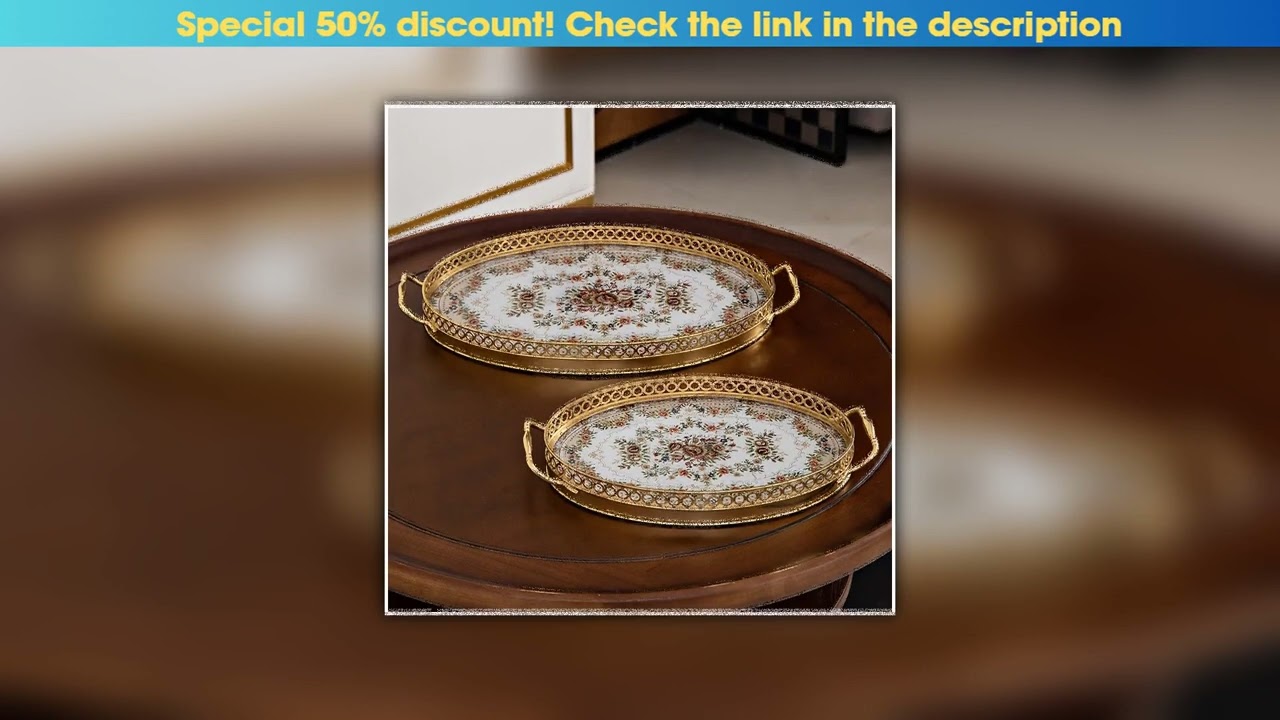 Flash Sale American Style Brass Tray Living Room  Luxury Cup Snack Holder Elegant Fruit Dry Food Se