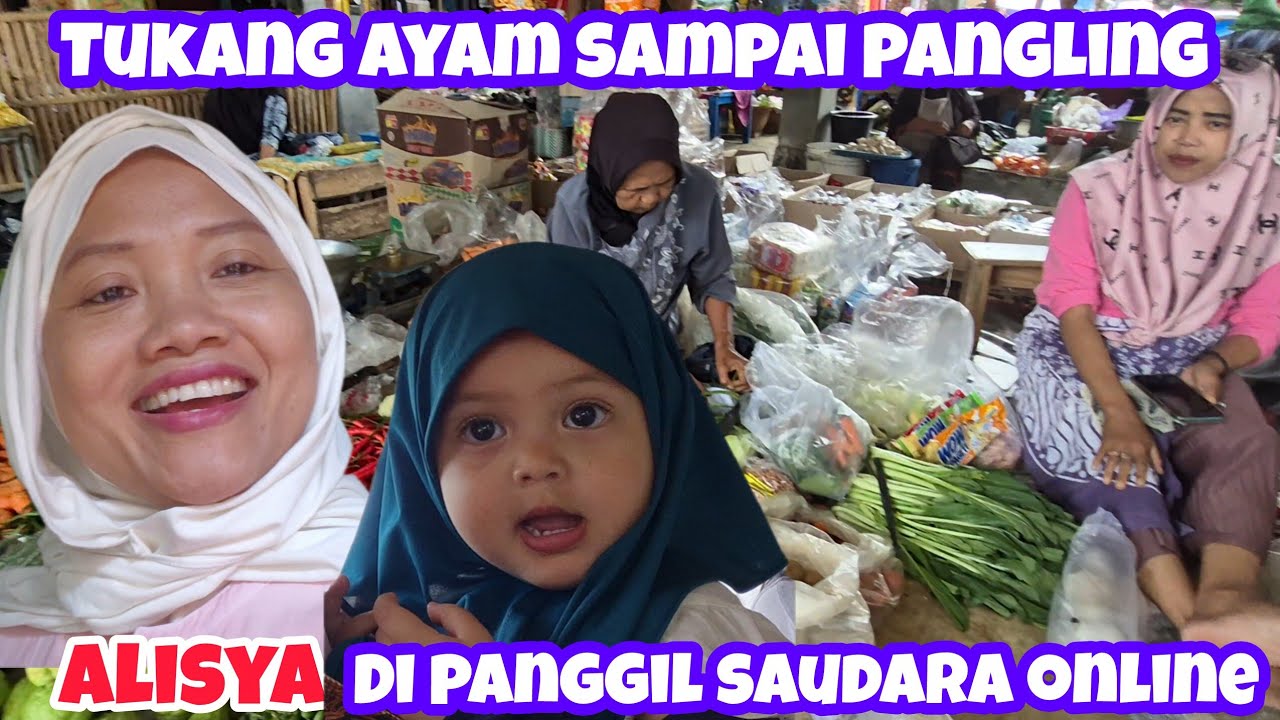 PERTAMA KALI KE PASAR NAIK MOTOR SAMA ALISYA#pasar #alisya 