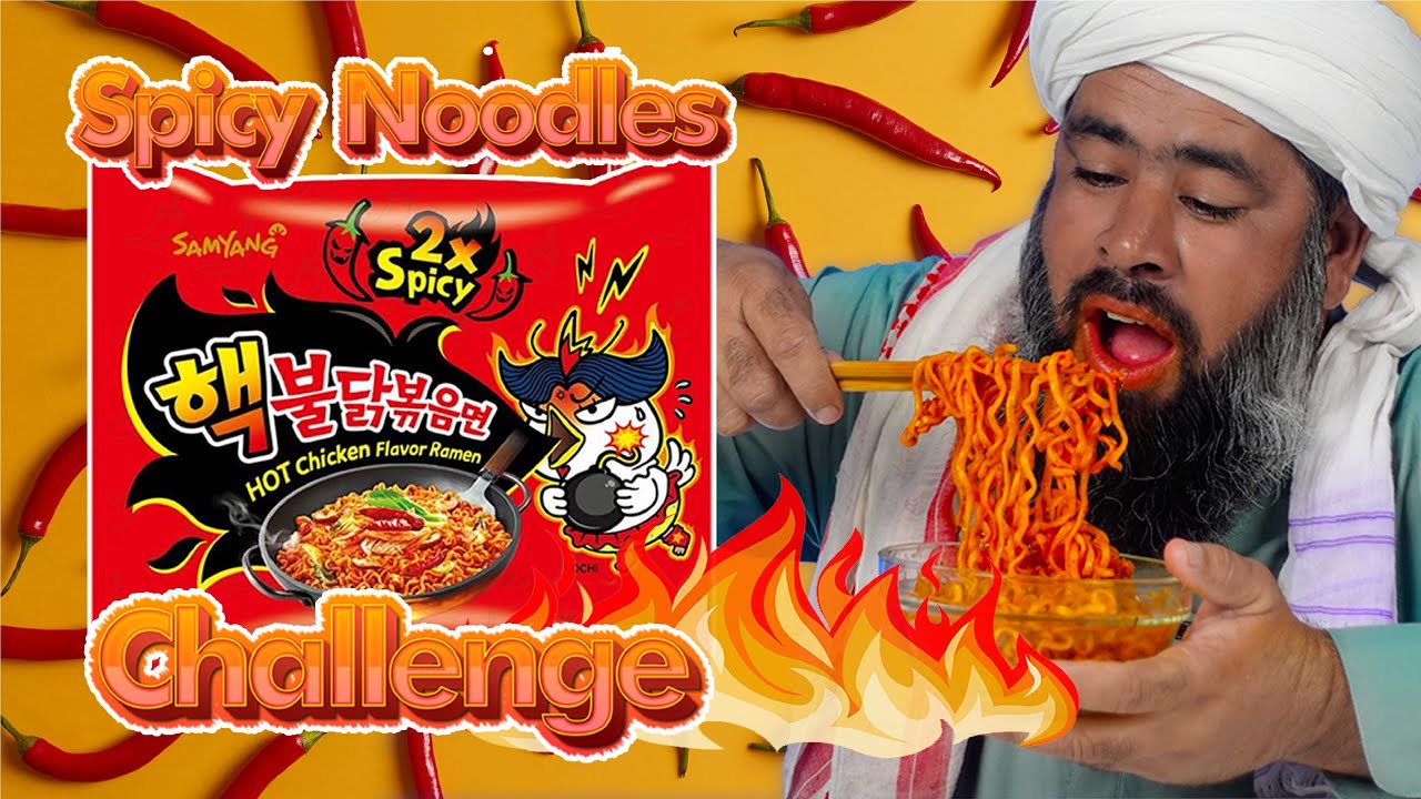 Tribal People Try Spicy Noodles Challenge For The First Time