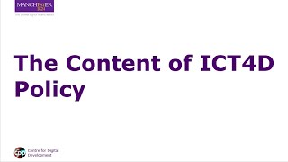The Content of ICT4D Policy