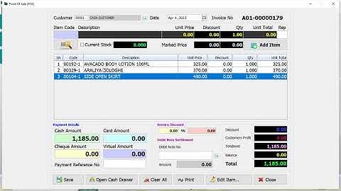 Sonex POS Demo - Invoicing (English)