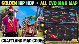 golden hip hop bundle map code | new craftland map code | new map code free fire India #subhamtoxic
