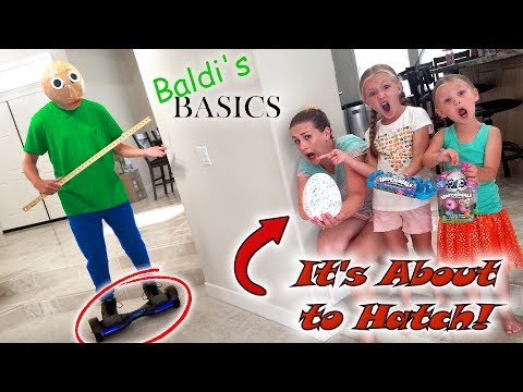 Baldi's Basics in Real Life Steals Our Hatchibaby & Hoverboard! Hatchimals Toy Scavenger Hunt!!