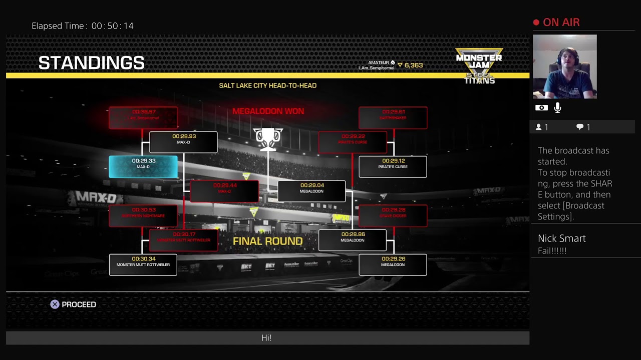 I_Am_Sempiternal's Live PS4 Monster Jam Steel Titans Pt.1