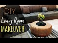 DIY Tyre Coffee Table / Popsicle Stick Vase / LIVING ROOM MAKEOVER / Shopping Vlog