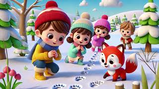 🦊❄️ Fox Tracks in the Snow! A Magical Winter Song for Kids About Sneaky  Nursery Rhymes & Kids Songs